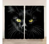 Xisnuient Rod Pocket Printed Curtains 2 Panels, Light Filtering Room Drapes (COLOR-3,2 Pcs/105x230cm)