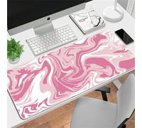 Xisnuient Simple streamline Landscape Extended Gaming Mouse Pad Large Sewn Edge Keyboard Personalised Mouse Pad Washable Non-Slip Waterproof Rubber Bottom Desktop Mat (300 * 700 * 3mm,Pattern 2)