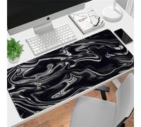 Xisnuient Simple streamline Landscape Extended Gaming Mouse Pad Large Sewn Edge Keyboard Personalised Mouse Pad Washable Non-Slip Waterproof Rubber Bottom Desktop Mat (300 * 600 * 2mm,Pattern 6)