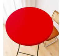 Xisnuient Solid Colour Fitted Round Table Cloth Home Decor Preferred Elasticated edge design non-slip Easy to clean Table Towels Reusable Table Cover for Party Kitchen Indoor Outdoor Use (Red,70cm)