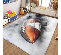 Xisnuient Sports Theme Gaming Rug for Boys Teen Bedrooms, Football Basketball Flame Pattern Non-slip Area Rugs for Living Room, Children's Room, Game Room, Bedside Runner Carpet, 160x230 cm, Color6