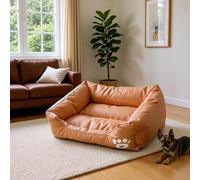 Xisnuient Waterproof Bolster Dog Sofa Bed, Pet Bed for Small Medium Dogs Cats (COLOR-3,XL)