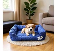 Xisnuient Waterproof Bolster Dog Sofa Bed, Pet Bed for Small Medium Dogs Cats (COLOR-4,M)