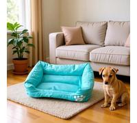 Xisnuient Waterproof Bolster Dog Sofa Bed, Pet Bed for Small Medium Dogs Cats (COLOR-5,S)