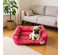 Xisnuient Waterproof Bolster Dog Sofa Bed, Pet Bed for Small Medium Dogs Cats (COLOR-6,S)