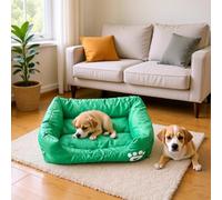 Xisnuient Waterproof Bolster Dog Sofa Bed, Pet Bed for Small Medium Dogs Cats (COLOR-7,S)