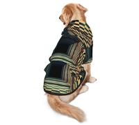 Xiso Ver 3D Abstract Chess Board Dog Hoodie Soft and Warm Dog Hoodie Sweater with Leash Hole and Pocket Dog Winter Sweatshirt Warm Pet Clothes for Medium Large Dogs