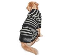 Xiso Ver 3D Vortex Optical Illusion Square Dog Hoodie Soft and Warm Dog Hoodie Sweater with Leash Hole and Pocket Dog Winter Sweatshirt Warm Pet Clothes for Medium Large Dogs