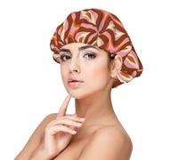Xiso Ver 70s Retro Style Satin Bonnet Silk Bonnet for Sleeping with Adjustable Straps Hair Cap Double Layer Satin Lined Sleep Caps for Women's Natural & Curly Hair