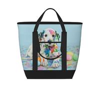 Xiso Ver A Funny Little Dalmatian Puppy Insulated Cooler Bag Large Insulated Lunch Box Shopping Freezer Grocery Bags Reusable Insulated Leakproof Lunch Tote for Shopping, Traveling, Beach & Picnic