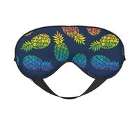 Xiso Ver Abstract Bright Pineapple Fruit Retro Sleep Mask Adjustable Double -Sided Eye Mask Soft Sleeping Eye Covers for Sleeping Perfect Shading Reduce Eye Edema