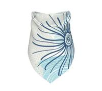 Xiso Ver Algae Corals and Seashells Dog Bandana -1 Pack Premium Durable Triangle Scarf Washable Make Your Pooch Stand Out Dog Bandana Boy Birthday Suitable for Neutral Large Dogs