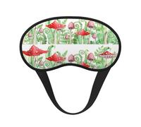 Xiso Ver Amanita Fly Agaric Print Sleep Mask Adjustable Eye Mask Soft Sleeping Eye Covers for Sleeping Perfect Shading Reduce Eye Edema