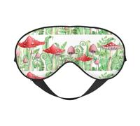 Xiso Ver Amanita Fly Agaric Sleep Mask Adjustable Double -Sided Eye Mask Soft Sleeping Eye Covers for Sleeping Perfect Shading Reduce Eye Edema