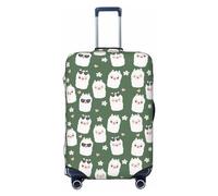 Xiso Ver Around The Planet Luggage Cover Washable Elasticated Luggage Covers for Suitcase tsa Approved Stylish Dust and Scratch Resistant Luggage Case Protector for Kids and Adults -, Alpaca Faces, L