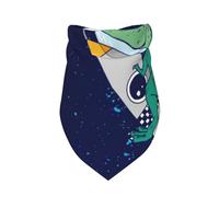 Xiso Ver Astronaut Dinosaur and Space Dog Bandana -1 Pack Premium Durable Triangle Scarf Washable Make Your Pooch Stand Out Dog Bandana Boy Birthday Suitable for Neutral Large Dogs