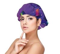 Xiso Ver Astronaut on Mission in Outer Space Satin Bonnet Silk Bonnet for Sleeping with Adjustable Straps Hair Cap Double Layer Satin Lined Sleep Caps for Women's Natural & Curly Hair