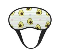 Xiso Ver Avocado of a Hear Print Sleep Mask Adjustable Eye Mask Soft Sleeping Eye Covers for Sleeping Perfect Shading Reduce Eye Edema