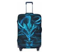 Xiso Ver Awaken Your Inner Dragon Luggage Cover Washable Elasticated Luggage Covers for Suitcase tsa Approved Stylish Dust and Scratch Resistant Luggage Case Protector, Black, X-L (28.3-31.5 in
