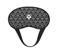 Xiso Ver Black Cats and One White Print Sleep Mask Adjustable Eye Mask Soft Sleeping Eye Covers for Sleeping Perfect Shading Reduce Eye Edema
