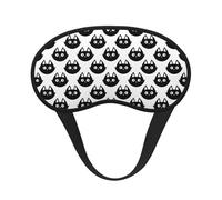 Xiso Ver Black Cats Print Sleep Mask Adjustable Eye Mask Soft Sleeping Eye Covers for Sleeping Perfect Shading Reduce Eye Edema