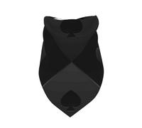 Xiso Ver Black Poker Dog Bandana -1 Pack Premium Durable Triangle Scarf Washable Make Your Pooch Stand Out Dog Bandana Boy Birthday Suitable for Neutral Large Dogs