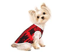 Xiso Ver Bloody Background Print Dog Shirts Elastic Soft Dog T-Shirts Breathable Pet Clothes Spring Summer Pet Apparel Tee Shirt for Puppy Kitty Cats Small Medium Dogs