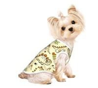 Xiso Ver Cartoon Dinosaurs,Cute Dino Print Dog Shirts Elastic Soft Dog T-Shirts Breathable Pet Clothes Spring Summer Pet Apparel Tee Shirt for Puppy Kitty Cats Small Medium Dogs