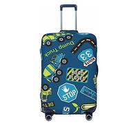 Xiso Ver Cartoon Shark Luggage Cover Washable Elasticated Luggage Covers for Suitcase tsa Approved Stylish Dust and Scratch Resistant Luggage Case Protector for Kids and Adults -, Dump Truck, M (22.8