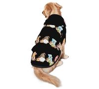 Xiso Ver Coffee Lover Gnome Dog Hoodie Soft and Warm Dog Hoodie Sweater with Leash Hole and Pocket Dog Winter Sweatshirt Warm Pet Clothes for Medium Large Dogs