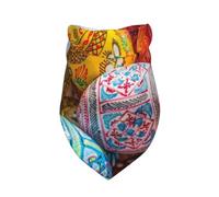 Xiso Ver Colorful Hand Painted Easter Eggs Dog Bandana -1 Pack Premium Durable Triangle Scarf Washable Make Your Pooch Stand Out Dog Bandana Boy Birthday Suitable for Neutral Large Dogs