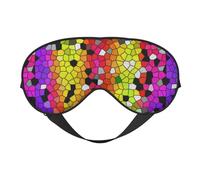 Xiso Ver Colorful Tie Dye Stained Glass 1 Sleep Mask Adjustable Double -Sided Eye Mask Soft Sleeping Eye Covers for Sleeping Perfect Shading Reduce Eye Edema