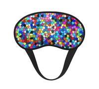 Xiso Ver Colorful Tie Dye Stained Glass 2 Print Sleep Mask Adjustable Eye Mask Soft Sleeping Eye Covers for Sleeping Perfect Shading Reduce Eye Edema