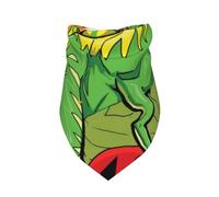 Xiso Ver Cool Dinosaur Playing Guitar Dog Bandana -1 Pack Premium Durable Triangle Scarf Washable Make Your Pooch Stand Out Dog Bandana Boy Birthday Suitable for Neutral Large Dogs