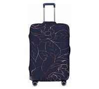 Xiso Ver Corgi Lying With Moons And Stars Luggage Cover Washable Elasticated Luggage Covers for Suitcase tsa Approved Stylish Dust and Scratch Resistant Luggage Case Protector for Kids and Adults