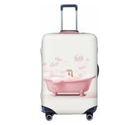 Xiso Ver Cute Cartoon Sloth Luggage Cover Washable Elasticated Luggage Covers for Suitcase tsa Approved Stylish Dust and Scratch Resistant Luggage Case Protector for Kids and Adults -, Cute Bathtub