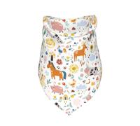 Xiso Ver Cute Farm Animals Dog Bandana -1 Pack Premium Durable Triangle Scarf Washable Make Your Pooch Stand Out Dog Bandana Boy Birthday Suitable for Neutral Large Dogs