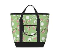 Xiso Ver Cute Frog2 Insulated Cooler Bag Large Insulated Lunch Box Shopping Freezer Grocery Bags Reusable Insulated Leakproof Lunch Tote for Shopping, Traveling, Beach & Picnic