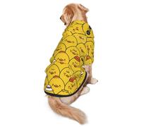 Xiso Ver Cute Funny Ducks Dog Hoodie Soft and Warm Dog Hoodie Sweater with Leash Hole and Pocket Dog Winter Sweatshirt Warm Pet Clothes for Medium Large Dogs
