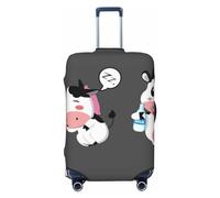 Xiso Ver Cute Little Bunny Elephant Painting A Planet Luggage Cover Washable Elasticated Luggage Covers for Suitcase tsa Approved Stylish Dust and Scratch Resistant Luggage Case, Cute Farm Milk Animal