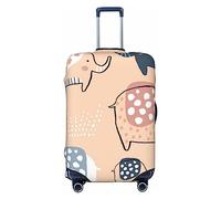 Xiso Ver Cute Little Bunny Elephant Painting A Planet Luggage Cover Washable Elasticated Luggage Covers for Suitcase tsa Approved Stylish Dust and Scratch Resistant Luggage Case, Cute Ink Drawn