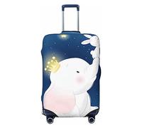 Xiso Ver Cute Little Bunny Elephant Painting A Planet Luggage Cover Washable Elasticated Luggage Covers for Suitcase tsa Approved Stylish Dust and Scratch Resistant Luggage Case, Cute Elephant Sitting