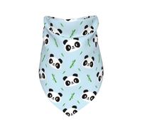 Xiso Ver Cute Mochi Panda Dog Bandana -1 Pack Premium Durable Triangle Scarf Washable Make Your Pooch Stand Out Dog Bandana Boy Birthday Suitable for Neutral Large Dogs