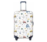 Xiso Ver Cute Sheep Cows Luggage Cover Washable Elastic Suitcase TSA Approved Stylish Dust Scratch Resistant Luggage Cover, black, S (18.8-20.8 in suitcase)