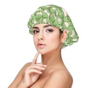 Xiso Ver Cute Smile Face Crocodile Satin Bonnet Silk Bonnet for Sleeping with Adjustable Straps Hair Cap Double Layer Satin Lined Sleep Caps for Women's Natural & Curly Hair