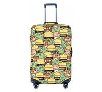 Xiso Ver Cute Teddy Bear in Various Poses Luggage Cover Washable Elastic Luggage Covers for Suitcases TSA Approved Stylish Dust and Scratch Resistant Luggage Suitcase Protector, black, S (18.8-20.8 in