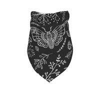 Xiso Ver Dead Head Butterfly Dog Bandana -1 Pack Premium Durable Triangle Scarf Washable Make Your Pooch Stand Out Dog Bandana Boy Birthday Suitable for Neutral Large Dogs