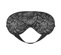 Xiso Ver Dead head Butterfly Sleep Mask Adjustable Double -Sided Eye Mask Soft Sleeping Eye Covers for Sleeping Perfect Shading Reduce Eye Edema