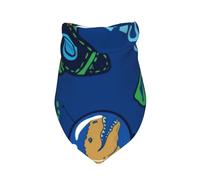Xiso Ver Dinosaur in Space Dog Bandana -1 Pack Premium Durable Triangle Scarf Washable Make Your Pooch Stand Out Dog Bandana Boy Birthday Suitable for Neutral Large Dogs