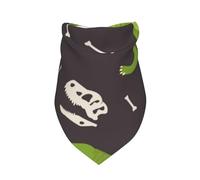 Xiso Ver Dinosaur Skeleton Dog Bandana -1 Pack Premium Durable Triangle Scarf Washable Make Your Pooch Stand Out Dog Bandana Boy Birthday Suitable for Neutral Large Dogs